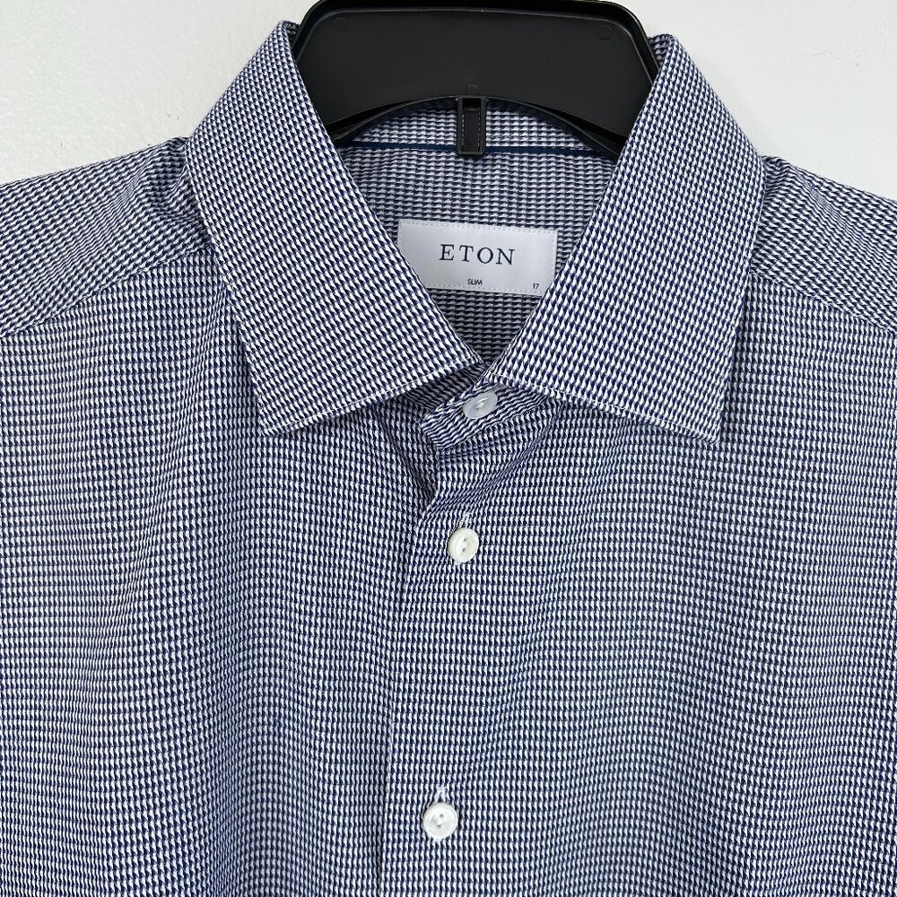 ETON Slim Fit Textured Twill Dress Shirt